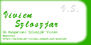 vivien szloszjar business card